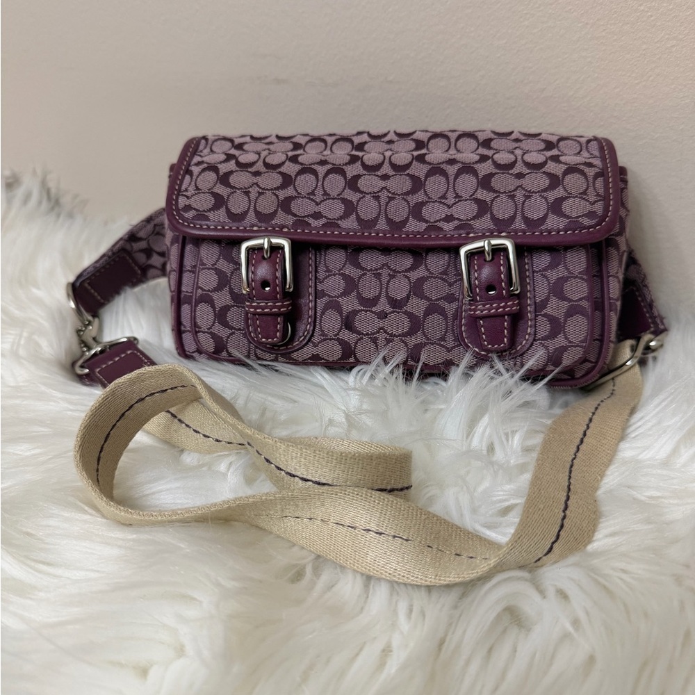 Coach Plum Signature Crossbody Bag